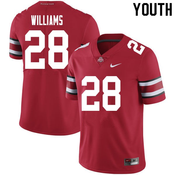 Ohio State Buckeyes #28 Miyan Williams Youth NCAA Jersey Red OSU62884